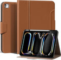 for iPad Pro 13 inch Case (M4) 2024 Release, Premium Leather Folio Cover with Auto Wake/Sleep, Apple Pencil Holder, Multi-Angle Stand & Secure Buckle Closure - Brown