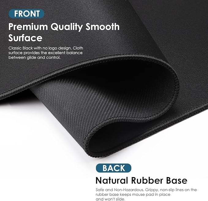Dizzy Balloon Large Extended Mouse Pad with Durable Stitched Edges, 35.43"x11.81"x0.12", Mouse Mat Desk Mat for Home and Office, Black Large Gaming Mousepad, Keyboard Mat with Non-Slip Rubber Base