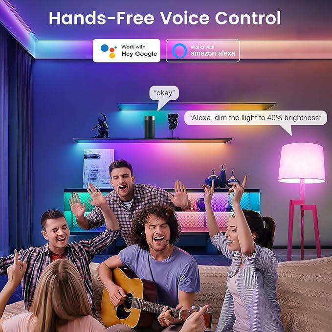 OHLUX E12 Led Bulb, Smart Candelabra Led Light Bulbs 4W 40 Watt Equivalent Work with Google/Alexa, Alexa WiFi Lights Bulbs RGBCW 16 Million Colors, 2.4GHz WiFi Only, No Hub Required, 2 Pack