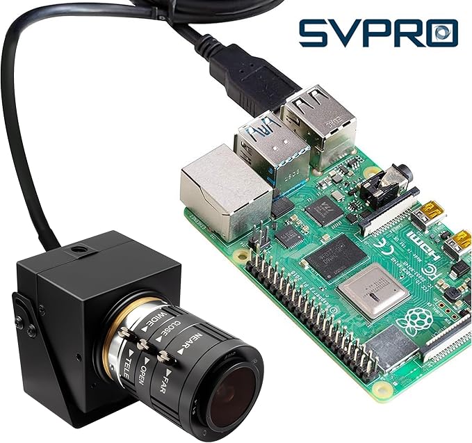 SVPRO 1080P 120fps High Speed USB Camera,12 Megapixels 4K Glof Swing Webcam Manual Focus with 3X Optical Zoom,Industrial Lightburn Cam UVC Plug and Play for Computer Laptop Raspberry Pi
