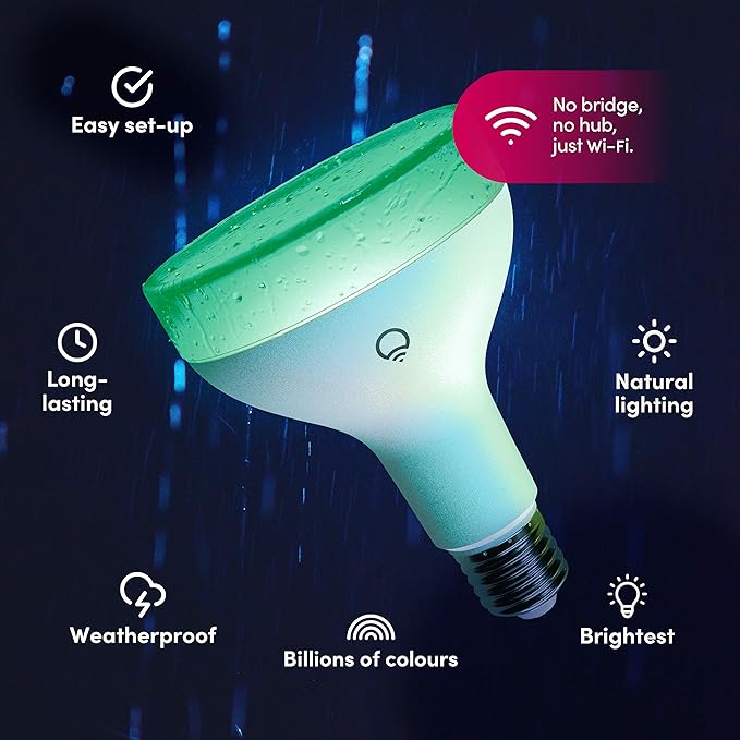 LIFX Color, 1100 lumens BR30 E26, Wi-Fi Smart LED Light Bulb, Billions of Colors And Whites, No bridge Required, Compatible With Alexa, Hey Google, HomeKit And Siri, Multicolor (1-Pack)