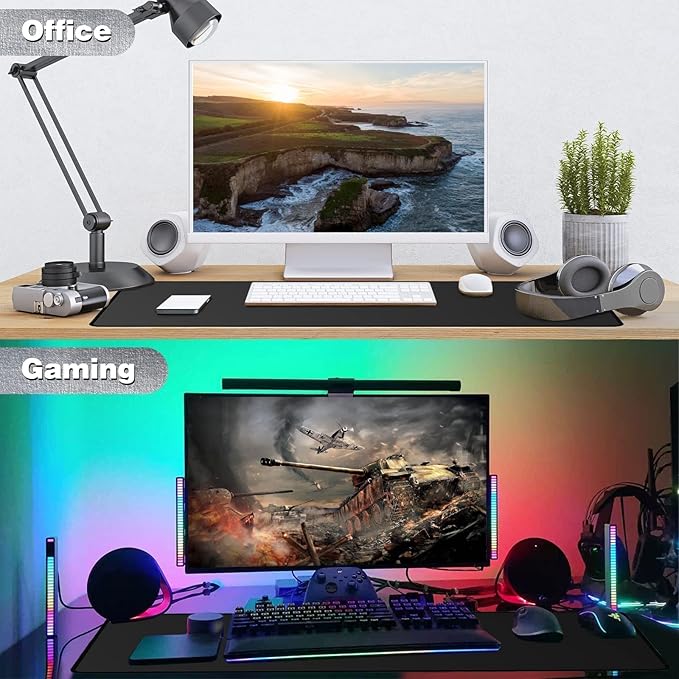 ETZ Large Gaming Mouse Pad,31.5 x 11.8 × 0.12 in with Stitched Edges,Extended Mousepad,Durable Non-Slip Natural Rubber Base,Washable Keyboard Pad,Desk Pad for Gamer,Office & Home,Black.