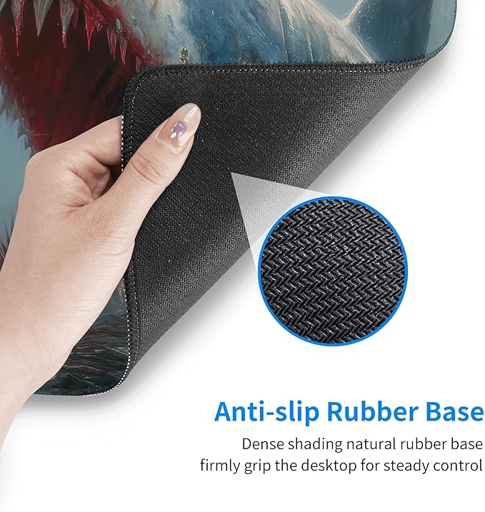 Fish Mouse Pad Extended Large Gaming Mouse Pad XL Stitched Edges for Gamer Home Office 31.5 X 11.8 Inch