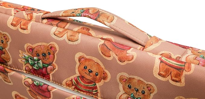 Kinmac Bear Pattern 360° Protective Water Resistant Laptop Case Bag Sleeve with Handle for MacBook Pro 14 inch and 14 inch-14.4 inch Laptop