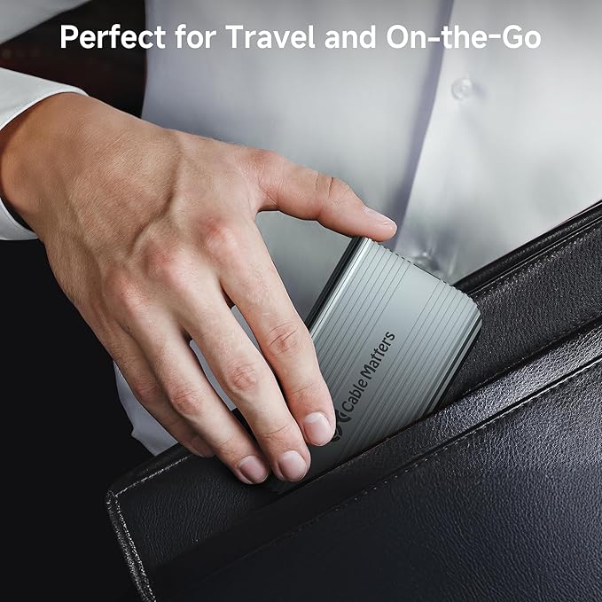 Cable Matters 40Gbps Portable USB4 / Thunderbolt 4 SSD Enclosure for M.2 NVMe SSD - Up to Read:3800MB/s, Write:3600MB/s, NVMe Enclosure, Tool-Free, Intelligent Cooling, Thunderbolt 4/5 Compatible