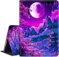 for Amazon Kindle Fire HD 8 & HD 8 Plus(12th/10th Generation, 2024/2022/2020 Release) 8" Tablet Case, Slim Kickstand Stand Leather Smart Cover with Auto Wake/Sleep, Purple Mountain Moon