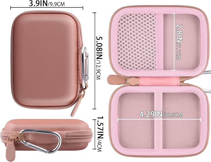 Hard Carrying Travel Case for PLAUD Note/Note Pro AI Voice Recorder,Compatible with Digital Recorder and Magnetic Protective Case(Rose Gold)