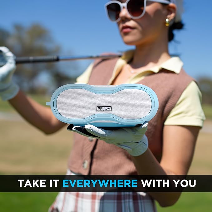 Altec Lansing - BoomJacket Wireless Bluetooth Speaker, Magnetic Waterproof Speaker, IPX7 Outdoor Speaker with 24H Playtime, Portable Speaker with Carabiner, Mountable, Quick Charge