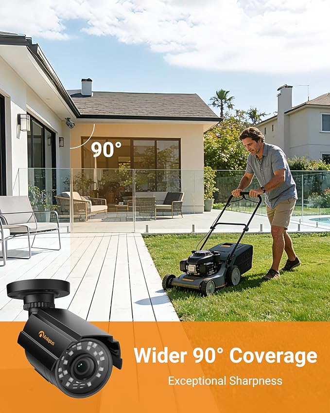 Anlapus 1080P Hybrid 4 in 1 Security Camera, HD TVI/CVI/AHD/CVBS Indoor Outdoor CCTV Bullet Cam, Metal Housing, IP66 Weatherproof, 80ft Night Vision, for 960H,720P,1080P,5MP,4K Analog Surveillance DVR