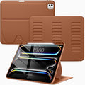 VIKESI Case for iPad iPad Pro 13-inch M5 or M4 Released in 2025 or 2024,Multiple Angles Magnetic Stand Cover,Shockproof Soft Back,Pencil Holder,and Auto Sleep/Wake,Brown