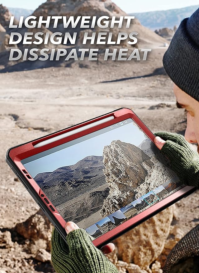 SUPCASE for iPad Pro 12.9 Inch Case 6th/5th/4th Generation 2022/2021/2020 (Unicorn Beetle Pro), [Built-in Screen Protector & Stand & Pen Holder] Full-Body Rugged Cover for iPad Pro 12.9 Inch, Ruddy