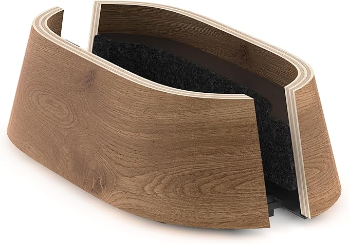 HumanCentric Vertical Laptop Stand in Black Walnut Wood, Upright Adjustable Holder and Dock, Laptop Vertical Stand Fits MacBook Pro and Other Laptops .5" to 1.5", Clamshell Compatible