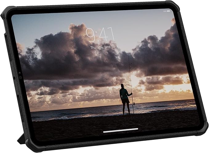 URBAN ARMOR GEAR UAG Designed for iPad Pro 11" 6th Gen 2025 M5, 5th Gen 2024 M4 Case A3357 A3358 A3359 - Rugged Protective Cover with Kickstand and Pencil Holder Scout Plus Black