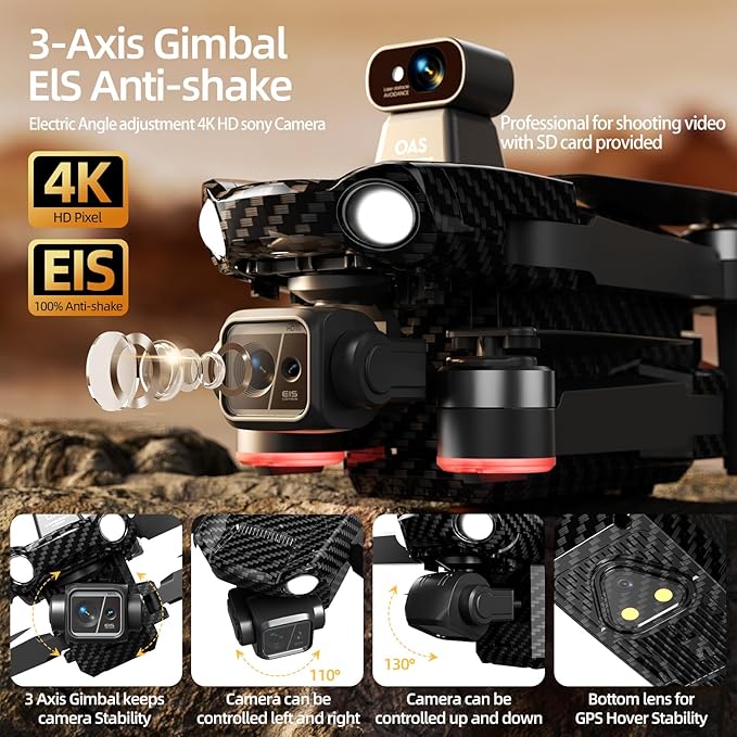 Bingchat 2026Upgraded Tablet Remote Professional Drones with Camera for Adults 4K HD, 360°Obstacle Avoidance, Anti-shake 3 Axis Gimbal, Payload Release, Up to 5 Miles Range, 84 Minutes Two Batteries, High Wind Resistance, Rainproof, Time-lapse, Follow Me