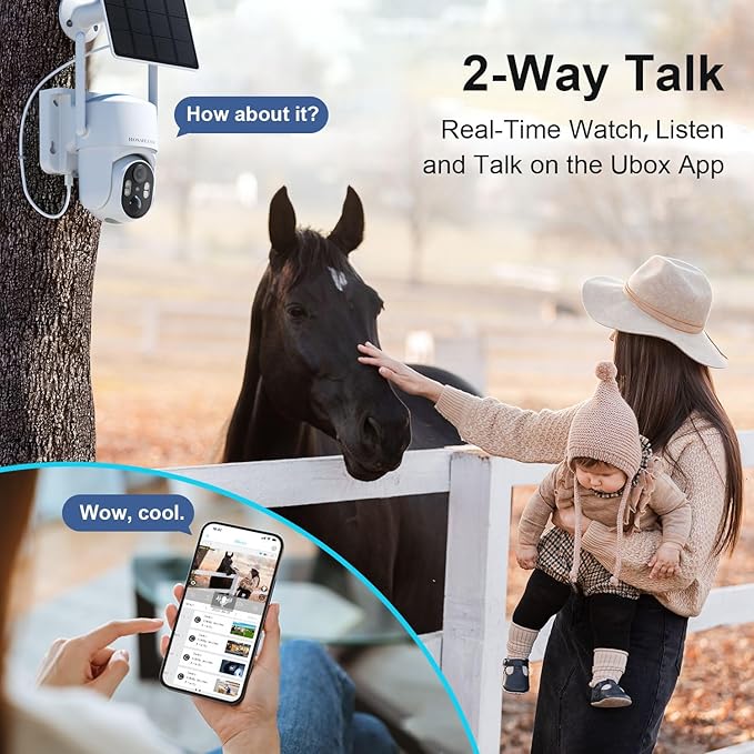 No WIFI Security Camera No Internet Needed, 4G LTE Cellular Security Camera Outdoor Wireless, Solar Power Security Camera Outside, PIR Sensor, 2K Color Night Vision, 360View, 2-Way Talk, IP66