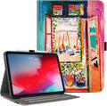 Vimorco Case for iPad (A16) 11th Generation 2025, for iPad 11th/10th Generation Case, Pencil Holder & Hand Strap & Pocket, Multiple Stand Protector PU Leather Shell Cover, Auto Wake/Sleep, Window