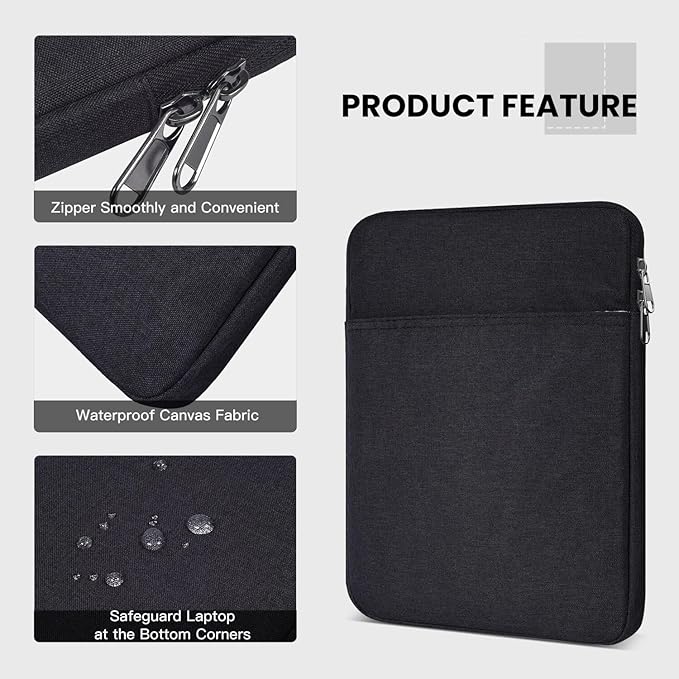 12-13 inch Tablet Sleeve for 2025 Microsoft Surface Pro 2-in-1 Laptop/Tablet 12", Pro 11th Copilot+PC, Surface Pro X/10/9 with Signature Keyboard/X Keyboard, Shockproof Case Bag