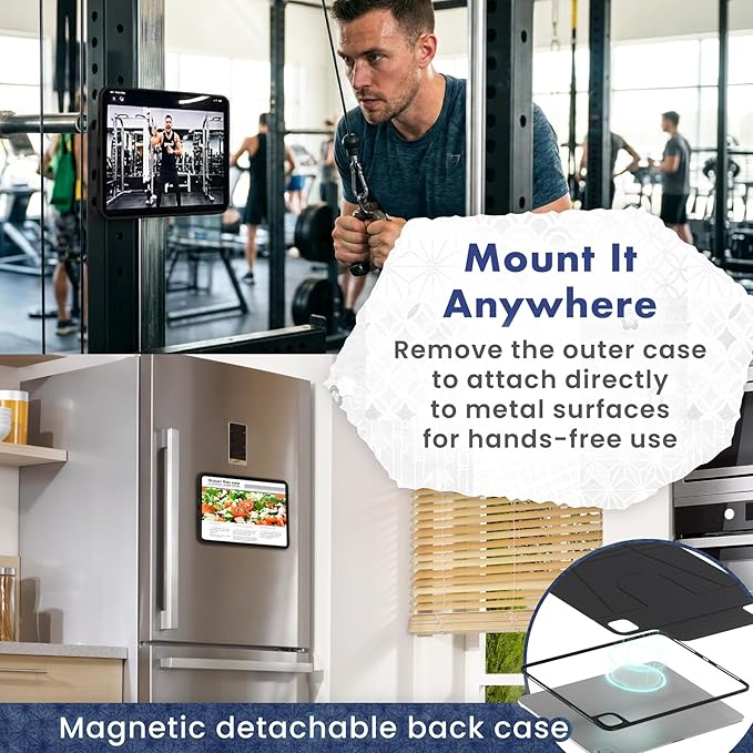 BELLEMOND iPad Air 13" Case M4 2026 / M3 2025 / M2 2024 | Origami Folio Stand | 6-Mode Foldable, Magnetic Detachable Cover | Mamoru Ori Case | Black & Grey