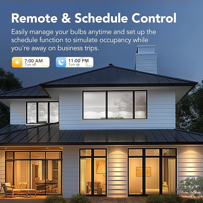 OREiN Matter Smart Light Bulb, ST19(58) Smart Edison Bulbs with Remote Control Work with Apple Home, Alexa, Google Home, SmartThings, 800lm 2700K-6500K Smart Filament Bulb E26 Base 6Pack