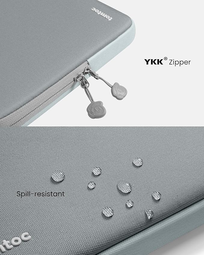 tomtoc 360° Protective Laptop Sleeve for 13-inch New MacBook Air M5/A3449 (2026) M4/A3240, M3/A3113, M2/A2681, M1/A2337, Water-Resistant Computer Case Bag Fits 13" MacBook Neo A18 & MacBook Pro M2/M1