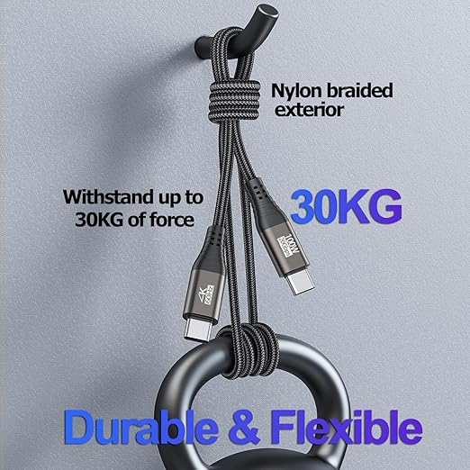 USB C Cable 10 FT, Full-Featured Long USB 3.2 Gen 2x2 Cord 10FT, USBC Charging/Monitor Video/Data Cable(4K@144/120,100W /20Gbps) for VR,Phone,Laptop,KYY, Portable Monitor, LG-3M
