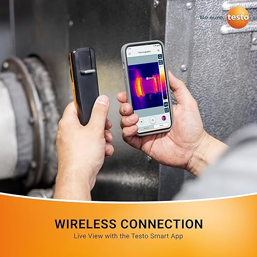 testo 860i Wireless Thermal Imaging Camera for iPhone & Android - Thermal Imager with USB-C Cable - Handheld Infrared Camera 256 x 192 Resolution & -4 to +662 °F Measurement Range