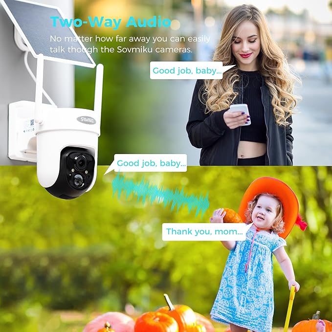 Vicohome CQ4G 2K AI Solar Security Camera Wireless Outdoor, Battery Powered Cam, Color Night Vision, Two Way Audio, Motion Detection, Easy to Setup, Audible Flashlight Siren, 180 Days Exchange Policy