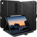 Handcrafted Case for iPad Air 13 Inch M4/M3/M2 (2026/2025/2024) with Pencil Holder & Hand Strap & Pocket,Magnetic Clasp,Multi Angles Stand,Protective Folio Cover,Auto Sleep/Wake,Black