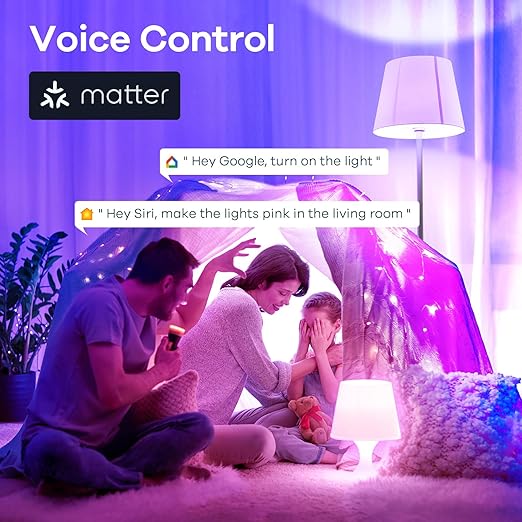 Linkind Matter Smart RGBTW Bulb, Color Changing Light Bulbs Music Sync, Bundle with Linkind Matter Smart Plug, Work with Apple Home, Siri, Alexa, Google Home, SmartThings