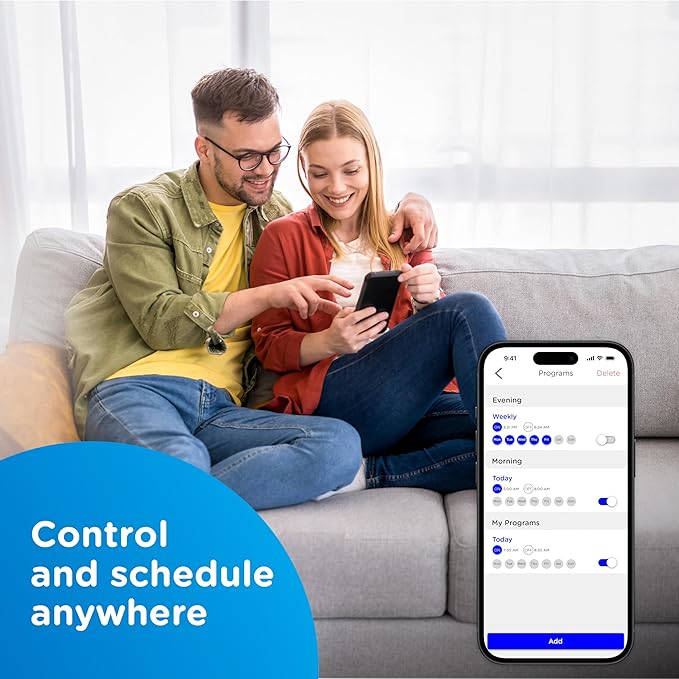 Enbrighten Vibe Indoor Dual-Outlet Wi‑Fi Matter Smart Plug, 2.4GHz, No Hub Required, Compatible with Alexa and Google Assistant, Dual Grounded Plug‑in Outlets, 81198-TS1
