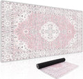 Baziabbo Pink Desk Mat,XXL Extended Large Mouse Pad,Durable Gaming Mousepad with Stitched Edge,Non-Slip Rubber Base Keyboard Desk Pads for Work Home Game