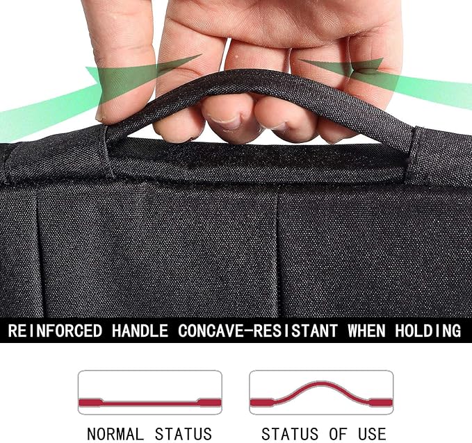 Voova Laptop Sleeve Carrying Case 13 13.6 Inch Compatible with MacBook Air 13 M1/M2/M3/M4, MacBook Pro 13/14, IPad Pro 13, Waterproof Slim Computer Cover Bag, Black