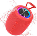 Portable Bluetooth Speaker, BT5.3 Wireless Speaker 20W Bass Diaphragms with Multi LED Light Dynamic Modes, IPX6 Waterproof 16H Playtime supports FM Mode, TF, USB for Home, Cycling, Outdoor, Beach