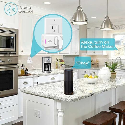 WiFi Smart Plug cETL Listed FCC Certified, Wi-Fi Outlet Compatible with Alexa, Echo and Google Home &IFTTT, No Hub Required, Remote Control,