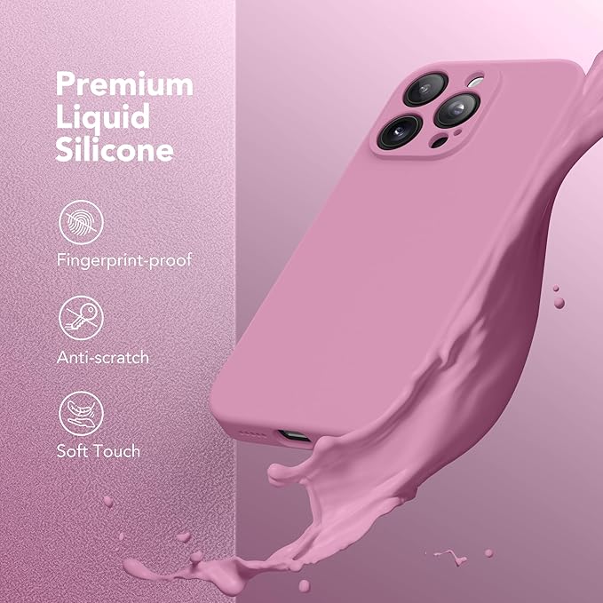 Magnetic for iPhone 13 Pro Max Case, Compatible with MagSafe, [Full Camera Protection][Screen Protector] Silicone Shockproof Protective Phone Case for iPhone 13 Pro Max 6.7", Blackcurrant