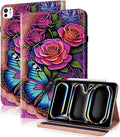 Case for iPad Pro 11 inch Case (M5/M4) 2025/2024, Premium Leather Folio Stand Cover with Auto Wake/Sleep, Pencil Holder and Card Slots - Colorful Butterfly