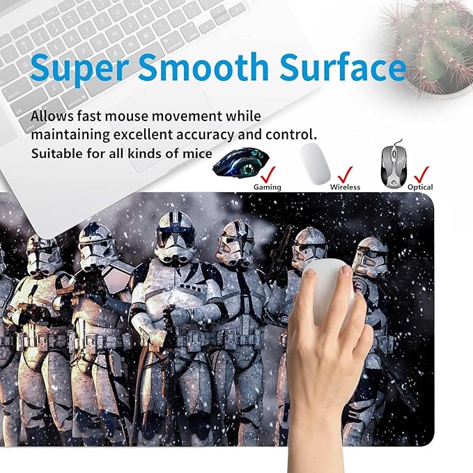 Extra Large Gaming Mouse Pad Design Desk Pad XXL,Mousepad with Non-Slip Rubber Base & Stitched Edges Mouse Mat,Portable Desk Mat for Computer Keyboard Mice Laptop and PC,31.5X15.7 inches