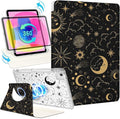 Shorogyt for iPad Air 11 Inch Case Air M4 2026, 8th Gen/M3 2025/M2/Air 5th Generation 2022/Air 4th Gen 2020/Pro 11 Inch Case Magnetic Stand for Women - Cute 360 Degree Rotating Covers Girls Sun Moon