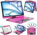 SIBEITU Clear Wireless Keyboard Case for iPad Air 11-inch (M4 2026/M3 2025/M2 2024) & iPad Pro 11-inch 4th 3rd 2nd 1st Gen, 7Color Backlit with Multi-Touch Trackpad for 10.9" iPad Air 5/4th Gen, Pink