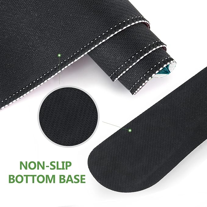 DINKY Keyboard Mouse Pad Set, Large Gaming Mousepad + Memory Foam Ergonomic Keyboard Wrist Rest Support, Easy Typing Pain Relief, 4Pcs (35.4" x 15.7") Extended Desk Mat -Beautiful Floral
