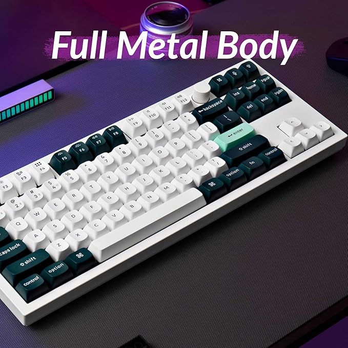 Keychron Q3 HE Wireless Custom Magnetic Switch Keyboard, 2.4 GHz/Bluetooth/Wired QMK Rapid Trigger 80% TKL Hot-Swappable Programmable RGB Gaming Keyboard for Mac Windows, Shell White