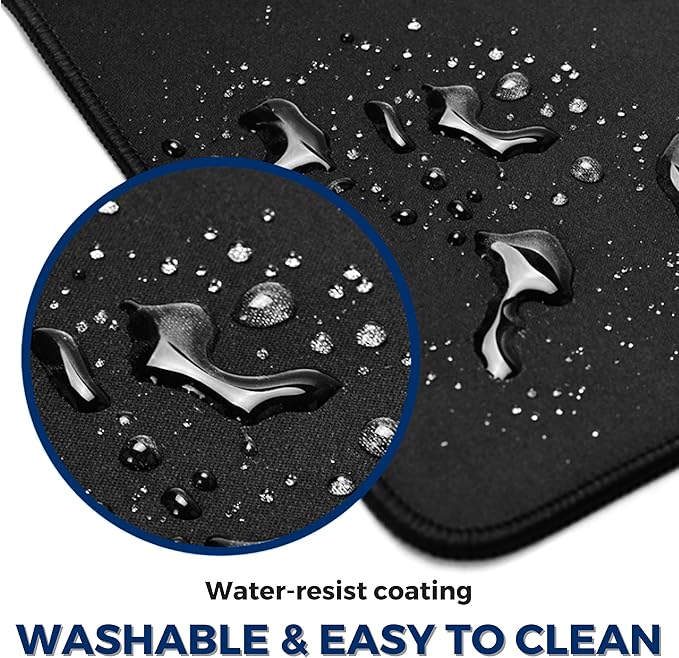 Virtusx Large Gaming Mouse Pad with Stitched Edges, Extended Computer Desk Mat, Superior Micro-Weave Cloth, Non-Slip Rubber Base, Water Resist, for Gamer, Office & Home (31.5” x 11.8”)