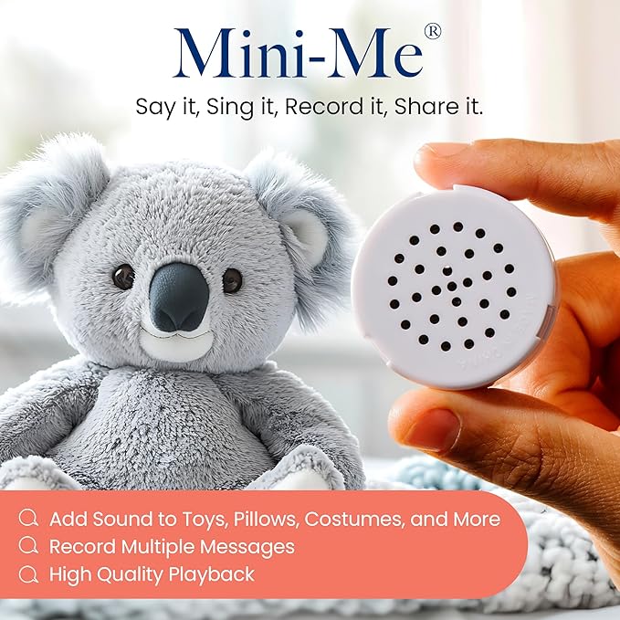 VOICEGIFT Mini-Me, 60-Second Multi-Message Audio Recorder for Plush Toys, Quilts, Pillow, Crafts, Playful Mini Voice Gift Inserts for Custom Sound Gifting & DIY Projects 2-Pack