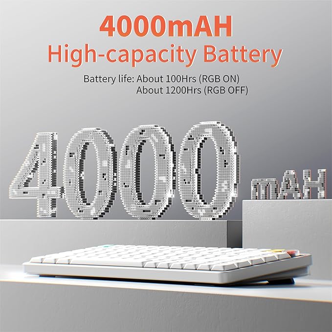 nuphy Air75 V3 Hot Swappable Wireless Mechanical Keyboard, 84 Keys 75% Custom Low Profile Keyboard with Knob, RGB Backlit, Gasket Mounted, Support Bluetooth/2.4GHz/USB-C,White-Blush Nano