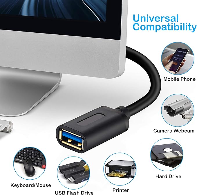 Tan QY USB 3.0 Extension Cable 25Ft, USB 3.0 High Speed Extender Cord Type A Male to A Female for PlayStation, Xbox, USB Flash Drive, Hard Drive, Card Reader,Scanner,Printer,Keyboard (25Ft)