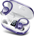 hadbleng Wireless Bluetooth Earbuds Sport 128H Playtime Bluetooth 5.3 Headphones with LED Display Powerful Bass Over Ear Earphones with Earhooks IP7 Waterproof