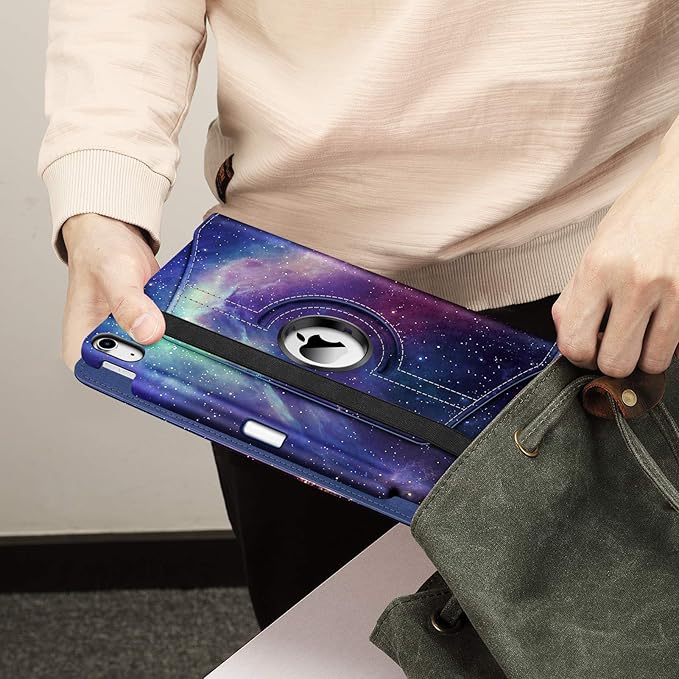 Fintie Rotating Case for iPad Air 11-inch M4/M3/M2 (2026/2025/2024), iPad Air 5th (2022) / 4th Generation 10.9 Inch - 360 Degree Rotating Protective Stand Cover with Pencil Holder, Galaxy