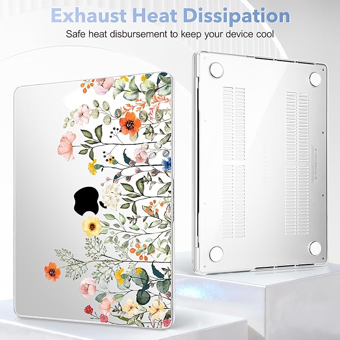 May Chen for 2026 MacBook Pro 14-inch M5 M4 M3 M2 M1 Pro/Max Chip, Release 2026 2025-2021, Model A3427 A3426 A3434 A3112 A3401 A3185, Plastic Hard Shell with Keyboard Cover, Spring Flowers