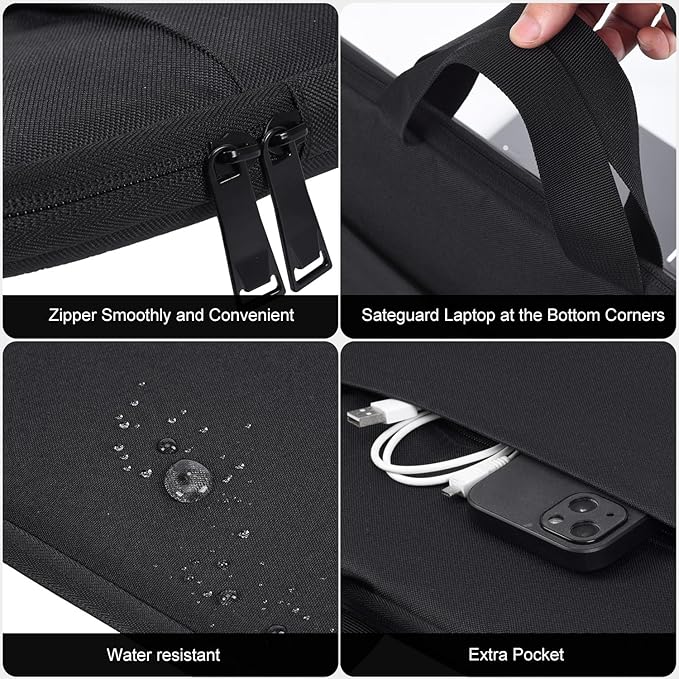 23.8-24 inch Portable Monitor Case Compatible with Ygretyrjh Redalf Hyangin Setcold KEFEYA AOKER Large Portable Monitor with Detachable Stand, Travel Padded Carrying Sleeve Bag