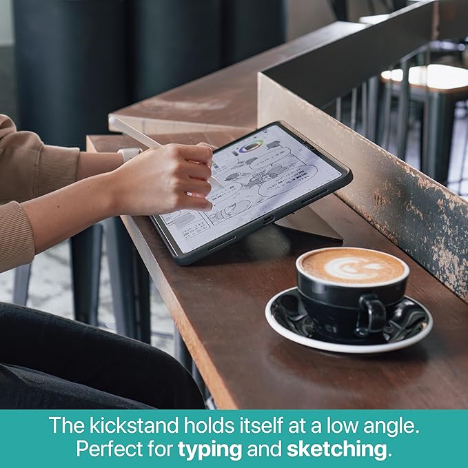 TineeOwl for iPad Pro 13-inch Case (M5/M4) 2025/2024, Adjustable Kickstand Magnetic Cover - Infinite Viewing Angles, Portrait/Landscape Stand, Apple Pencil Charging, Dove Series (Black)